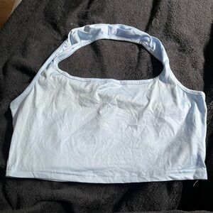 blue crop top